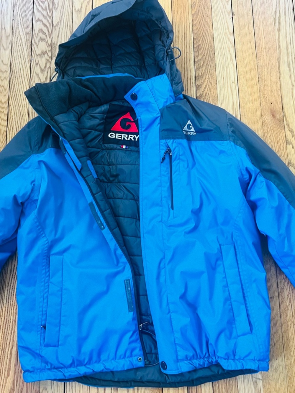 Gerry Men's Insulated removable Hooded Winter Ski Jacket Men Medium, Blue